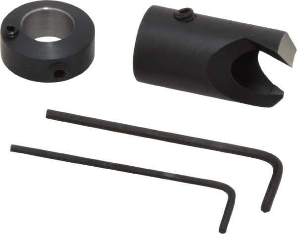 Vernon - 5/8" Cutter Diam, 13/32" Drill Compatibility, 5/16" Collar Thickness, Adjustable Depth Drill Countersink - Americas Industrial Supply