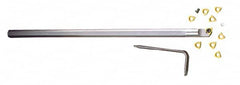 Everede Tool - 0.244" Min Bore Diam, 4" OAL, 0.187" Shank Diam, Indexable Boring Bar - CDC Insert, Screw Holding Method - Americas Industrial Supply