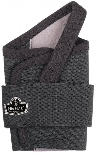 Ergodyne - Size L, Elastic, Left Hand Wrist Support - 1 Strap, 7 to 8 Inch Wrist, Thumb Loop, Black - Americas Industrial Supply