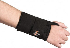 Ergodyne - Size L, Neoprene, Right Hand Wrist Support - 2 Straps, 7 to 8 Inch Wrist, Thumb Loop, Black - Americas Industrial Supply