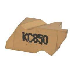 Kennametal - 2041NG Grade KC850, 1.04mm Cutting Width Carbide Grooving Insert - 1.27mm Max Depth of Cut, Left Hand, 0.09mm Corner Radius, TiC/TiCN/TiN Finish - Americas Industrial Supply