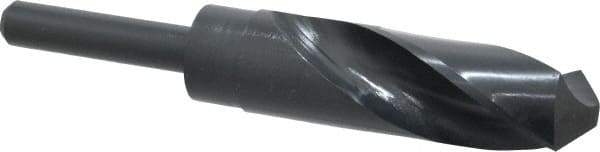 Interstate - 1-5/64" Drill, 118° Point, High Speed Steel Silver Deming & Reduced Shank Drill Bit - Oxide Finish, 6" OAL, Straight Shank, 3" Flute Length, Right Hand Cut, Standard Point, Spiral Flute, Regular Spiral - Americas Industrial Supply