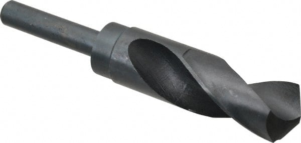 Interstate - 1-3/32" Drill, 118° Point, High Speed Steel Silver Deming & Reduced Shank Drill Bit - Americas Industrial Supply