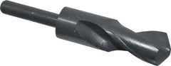 Interstate - 1-9/64" Drill, 118° Point, High Speed Steel Silver Deming & Reduced Shank Drill Bit - Oxide Finish, 6" OAL, Straight Shank, 3" Flute Length, Right Hand Cut, Standard Point, Spiral Flute, Regular Spiral - Americas Industrial Supply