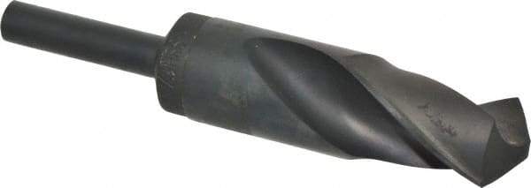 Interstate - 1-7/32" Drill, 118° Point, High Speed Steel Silver Deming & Reduced Shank Drill Bit - Oxide Finish, 6" OAL, Straight Shank, 3" Flute Length, Right Hand Cut, Standard Point, Spiral Flute, Regular Spiral - Americas Industrial Supply