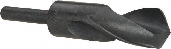 Interstate - 1-15/64" Drill, 118° Point, High Speed Steel Silver Deming & Reduced Shank Drill Bit - Oxide Finish, 6" OAL, Straight Shank, 3" Flute Length, Right Hand Cut, Standard Point, Spiral Flute, Regular Spiral - Americas Industrial Supply