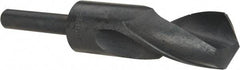 Interstate - 1-15/64" Drill, 118° Point, High Speed Steel Silver Deming & Reduced Shank Drill Bit - Oxide Finish, 6" OAL, Straight Shank, 3" Flute Length, Right Hand Cut, Standard Point, Spiral Flute, Regular Spiral - Americas Industrial Supply