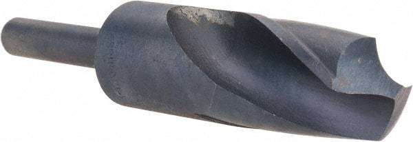 Interstate - 1-17/64" Drill, 118° Point, High Speed Steel Silver Deming & Reduced Shank Drill Bit - Oxide Finish, 6" OAL, Straight Shank, 3" Flute Length, Right Hand Cut, Standard Point, Spiral Flute, Regular Spiral - Americas Industrial Supply