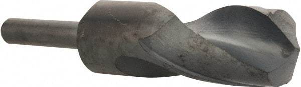 Interstate - 1-19/64" Drill, 118° Point, High Speed Steel Silver Deming & Reduced Shank Drill Bit - Oxide Finish, 6" OAL, Straight Shank, 3" Flute Length, Right Hand Cut, Standard Point, Spiral Flute, Regular Spiral - Americas Industrial Supply
