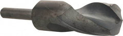 Interstate - 1-19/64" Drill, 118° Point, High Speed Steel Silver Deming & Reduced Shank Drill Bit - Oxide Finish, 6" OAL, Straight Shank, 3" Flute Length, Right Hand Cut, Standard Point, Spiral Flute, Regular Spiral - Americas Industrial Supply