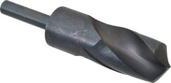 Interstate - 1-25/64" Drill, 118° Point, High Speed Steel Silver Deming & Reduced Shank Drill Bit - Oxide Finish, 6" OAL, Straight Shank, 3" Flute Length, Right Hand Cut, Standard Point, Spiral Flute, Regular Spiral - Americas Industrial Supply