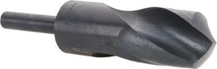 Interstate - 1-27/64" Drill, 118° Point, High Speed Steel Silver Deming & Reduced Shank Drill Bit - Oxide Finish, 6" OAL, Straight Shank, 3" Flute Length, Right Hand Cut, Standard Point, Spiral Flute, Regular Spiral - Americas Industrial Supply