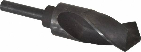 Interstate - 1-15/32" Drill, 118° Point, High Speed Steel Silver Deming & Reduced Shank Drill Bit - Oxide Finish, 6" OAL, Straight Shank, 3" Flute Length, Right Hand Cut, Standard Point, Spiral Flute, Regular Spiral - Americas Industrial Supply