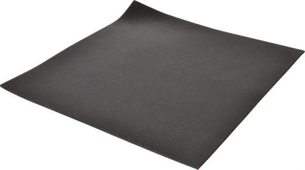Made in USA - 12" Long, 12" Wide, 1/8" Thick, Neoprene Rubber Foam Sheet - 35 to 45 Durometer, Black, -40 to 220°F, 1,500 psi Tensile Strength, Stock Length - Americas Industrial Supply