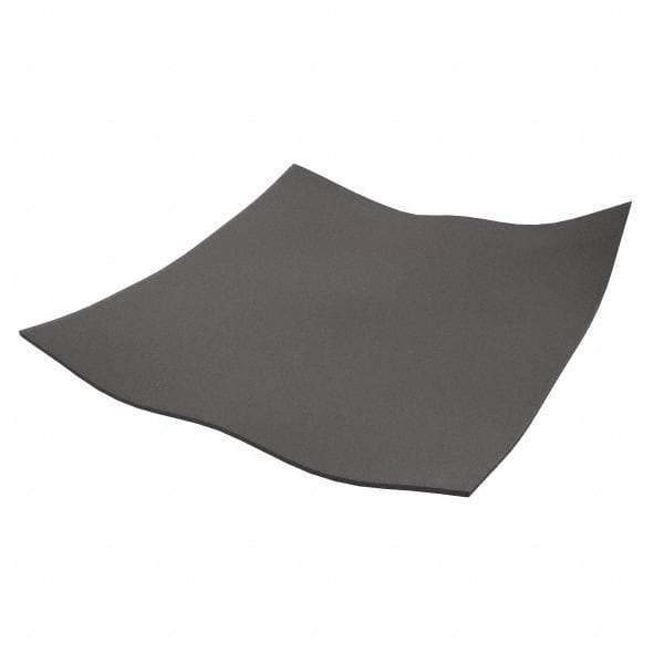 Made in USA - 12" Long, 12" Wide, 1/8" Thick, Neoprene Rubber Foam Sheet - 65 to 75 Durometer, Black, -40 to 220°F, 1,500 psi Tensile Strength, Stock Length - Americas Industrial Supply
