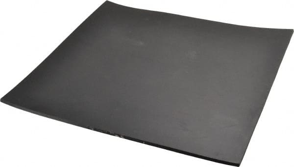 Made in USA - 12" Long, 12" Wide, 3/16" Thick, Buna-N Rubber Foam Sheet - 35 to 45 Durometer, Black, -40 to 212°F, 1,500 psi Tensile Strength, Stock Length - Americas Industrial Supply