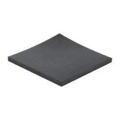 Made in USA - 12" Long, 12" Wide, 1" Thick, Buna-N Rubber Foam Sheet - 65 to 75 Durometer, Black, -40 to 212°F, 1,500 psi Tensile Strength, Stock Length - Americas Industrial Supply