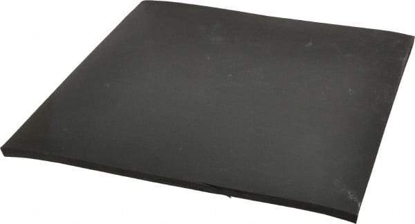 Made in USA - 12" Long, 12" Wide, 3/8" Thick, Buna-N Rubber Foam Sheet - 65 to 75 Durometer, Black, -40 to 212°F, 1,500 psi Tensile Strength, Stock Length - Americas Industrial Supply