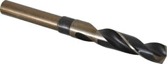 Interstate - 39/64" Drill, 118° Point, Cobalt Silver Deming & Reduced Shank Drill Bit - Bright Finish, 6" OAL, Straight Shank, 3" Flute Length, Right Hand Cut, Standard Point, Spiral Flute, Regular Spiral - Americas Industrial Supply