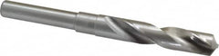 Interstate - 5/8" Drill, 118° Point, Cobalt Silver Deming & Reduced Shank Drill Bit - Bright Finish, 6" OAL, Straight Shank, 3" Flute Length, Right Hand Cut, Standard Point, Spiral Flute, Regular Spiral - Americas Industrial Supply