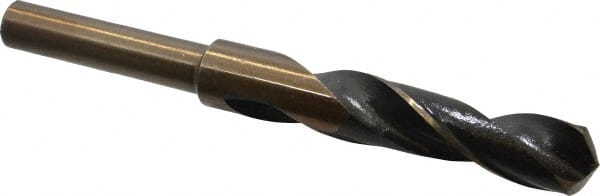 Interstate - 11/16" Drill, 118° Point, Cobalt Silver Deming & Reduced Shank Drill Bit - Americas Industrial Supply