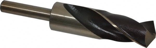 Interstate - 1-5/32" Drill, 118° Point, Cobalt Silver Deming & Reduced Shank Drill Bit - Americas Industrial Supply