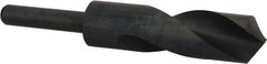 Interstate - 27mm Drill, 118° Point, High Speed Steel Silver Deming & Reduced Shank Drill Bit - Oxide Finish, 6" OAL, Straight Shank, 3" Flute Length, Right Hand Cut, Standard Point, Spiral Flute, Regular Spiral - Americas Industrial Supply