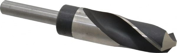 Interstate - 27.52mm Drill, 118° Point, High Speed Steel Silver Deming & Reduced Shank Drill Bit - Americas Industrial Supply
