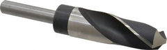Interstate - 27.52mm Drill, 118° Point, High Speed Steel Silver Deming & Reduced Shank Drill Bit - Americas Industrial Supply