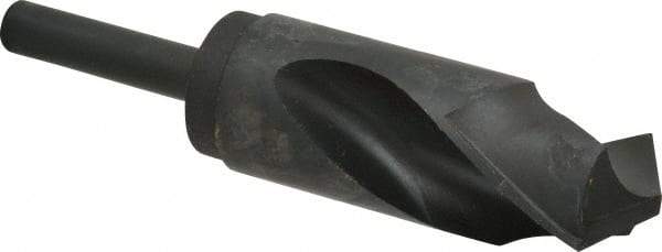 Interstate - 37mm Drill, 118° Point, High Speed Steel Silver Deming & Reduced Shank Drill Bit - Oxide Finish, 6" OAL, Straight Shank, 3" Flute Length, Right Hand Cut, Standard Point, Spiral Flute, Regular Spiral - Americas Industrial Supply