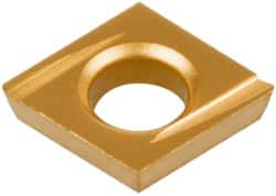 Kennametal - CDHH1.20.60.5 Grade KC730 Carbide Turning Insert - TiN Finish, 80° Diamond, 5/32" Inscr Circle, 0.04 Thick, 0.0079" Corner Radius - Americas Industrial Supply