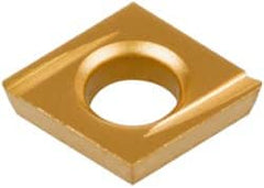 Kennametal - CDHH1.20.60.5 Grade KC730 Carbide Turning Insert - TiN Finish, 80° Diamond, 5/32" Inscr Circle, 0.04 Thick, 0.0079" Corner Radius - Americas Industrial Supply