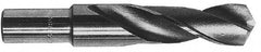 Hertel - 2" Drill, 118° Point, Cobalt Silver Deming & Reduced Shank Drill Bit - Bright Finish, 6" OAL, Flats on Shank, 3" Flute Length - Americas Industrial Supply
