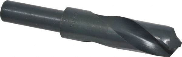 Interstate - 1-1/16" Drill, 118° Point, High Speed Steel Silver Deming & Reduced Shank Drill Bit - Americas Industrial Supply