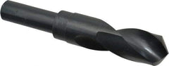 Interstate - 1-3/32" Drill, 118° Point, High Speed Steel Silver Deming & Reduced Shank Drill Bit - Oxide Finish, 6" OAL, Straight Shank, 3" Flute Length, Right Hand Cut, Standard Point, Spiral Flute, Regular Spiral - Americas Industrial Supply