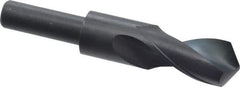 Interstate - 1-5/32" Drill, 118° Point, High Speed Steel Silver Deming & Reduced Shank Drill Bit - Oxide Finish, 6" OAL, Straight Shank, 3" Flute Length, Right Hand Cut, Standard Point, Spiral Flute, Regular Spiral - Americas Industrial Supply