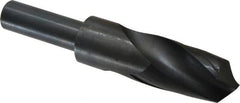 Interstate - 1-3/16" Drill, 118° Point, High Speed Steel Silver Deming & Reduced Shank Drill Bit - Americas Industrial Supply