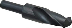 Interstate - 1-9/32" Drill, 118° Point, High Speed Steel Silver Deming & Reduced Shank Drill Bit - Oxide Finish, 6" OAL, Straight Shank, 3" Flute Length, Right Hand Cut, Standard Point, Spiral Flute, Regular Spiral - Americas Industrial Supply
