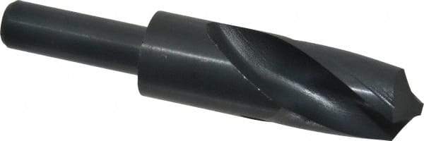 Interstate - 1-5/16" Drill, 118° Point, High Speed Steel Silver Deming & Reduced Shank Drill Bit - Oxide Finish, 6" OAL, Straight Shank, 3" Flute Length, Right Hand Cut, Standard Point, Spiral Flute, Regular Spiral - Americas Industrial Supply