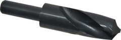 Interstate - 1-5/16" Drill, 118° Point, High Speed Steel Silver Deming & Reduced Shank Drill Bit - Oxide Finish, 6" OAL, Straight Shank, 3" Flute Length, Right Hand Cut, Standard Point, Spiral Flute, Regular Spiral - Americas Industrial Supply