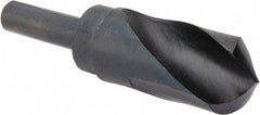 Interstate - 1-5/8" Drill, 118° Point, High Speed Steel Silver Deming & Reduced Shank Drill Bit - Oxide Finish, 6" OAL, Straight Shank, 3" Flute Length, Right Hand Cut, Standard Point, Spiral Flute, Regular Spiral - Americas Industrial Supply