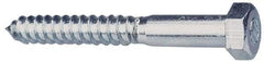 Value Collection - 5/16" Screw, 4" Length Under Head, Steel, Hex Head Lag Screw - Zinc Plated, Grade 2 - Americas Industrial Supply