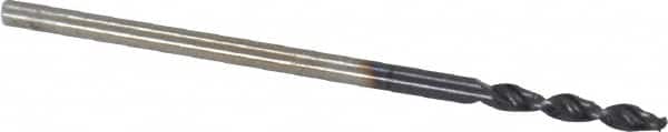 Accupro - 0.0531" 130° Parabolic Flute Cobalt Screw Machine Drill Bit - TiAlN Finish, Right Hand Cut, 0.354" Flute Length, 1.26" OAL, Standard Point, Straight Shank - Americas Industrial Supply