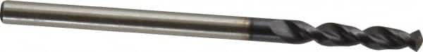 Accupro - #35 130° Parabolic Flute Cobalt Screw Machine Drill Bit - TiAlN Finish, Right Hand Cut, 0.63" Flute Length, 1.811" OAL, Split Point, Straight Shank - Americas Industrial Supply