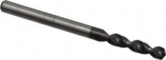 Accupro - #22 130° Parabolic Flute Cobalt Screw Machine Drill Bit - TiAlN Finish, Right Hand Cut, 0.866" Flute Length, 2.165" OAL, Split Point, Straight Shank - Americas Industrial Supply
