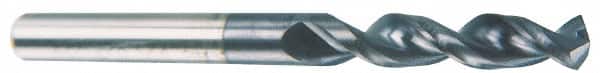 Accupro - 0.311" 130° Parabolic Flute Cobalt Screw Machine Drill Bit - TiAlN Finish, Right Hand Cut, 1.457" Flute Length, 3.11" OAL, Split Point, Straight Shank - Americas Industrial Supply