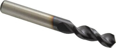 Accupro - 0.404" 130° Parabolic Flute Cobalt Screw Machine Drill Bit - TiAlN Finish, Right Hand Cut, 1.693" Flute Length, 3.504" OAL, Split Point, Straight Shank - Americas Industrial Supply