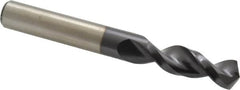 Accupro - 15/32" 130° Parabolic Flute Cobalt Screw Machine Drill Bit - TiAlN Finish, Right Hand Cut, 2.008" Flute Length, 4.016" OAL, Split Point, Straight Shank - Americas Industrial Supply