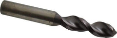 Accupro - 0.5118" 130° Parabolic Flute Cobalt Screw Machine Drill Bit - TiAlN Finish, Right Hand Cut, 2.008" Flute Length, 4.016" OAL, Split Point, Straight Shank - Americas Industrial Supply