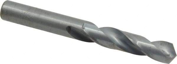 Interstate - 3/8" 118° Spiral Flute High Speed Steel Screw Machine Drill Bit - Oxide Finish, Right Hand Cut, 1-13/16" Flute Length, 3-1/8" OAL, Standard Point, Straight Shank - Americas Industrial Supply
